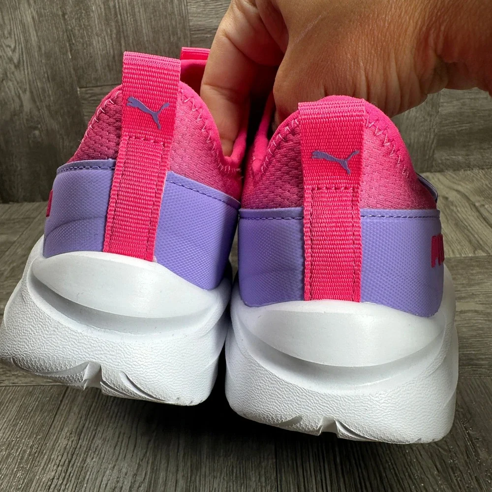 Puma Softride Sophia 2 Kids Size 3C Pink Purple Ombre Mesh Athletic NEW